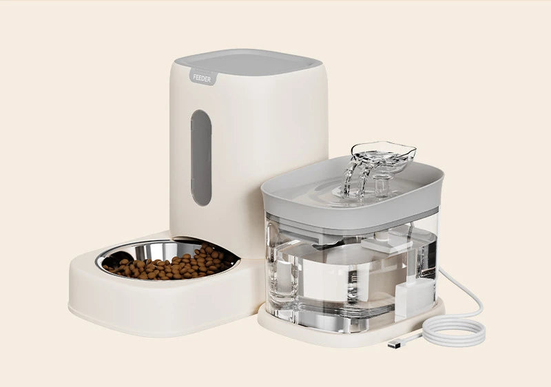 Stainless Steel Auto Pet Feeder & USB Water Bowl πΆπ§