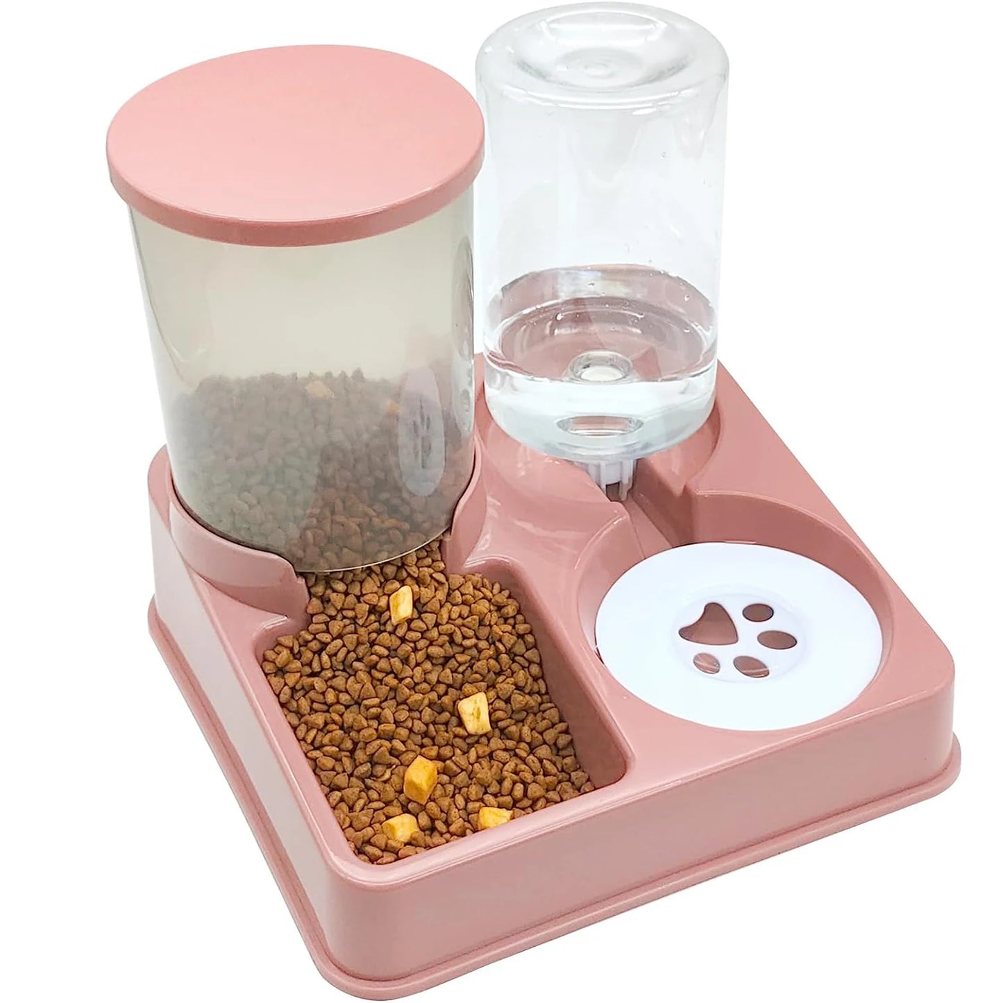 2-in-1 Tilted Automatic Pet Feeder & Water Dispenser – Gravity Bowl for Cats & Dogs