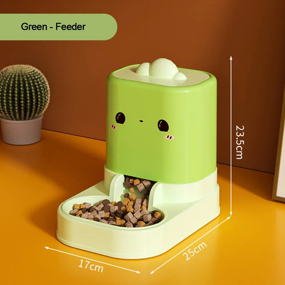 Cute Automatic Cat Feeder & Water Dispenser – Large Capacity Cat-Shaped Bowl