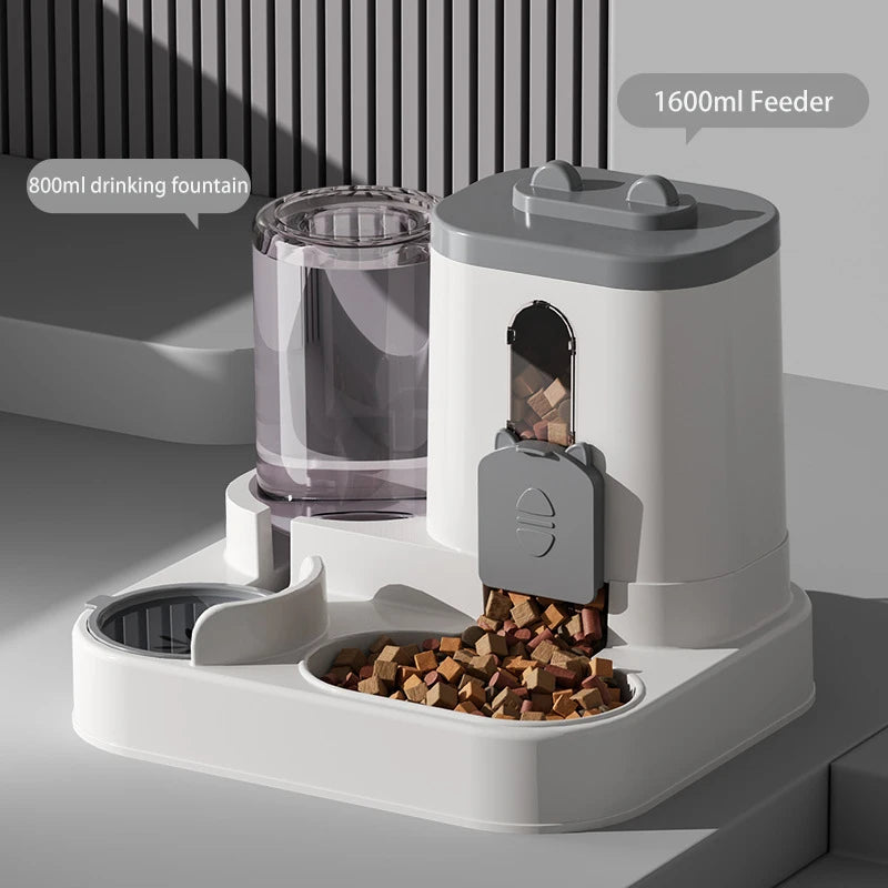 arge Capacity Automatic Pet Feeder & Water Dispenser – 2-in-1 Bowl for Cats & Dogs