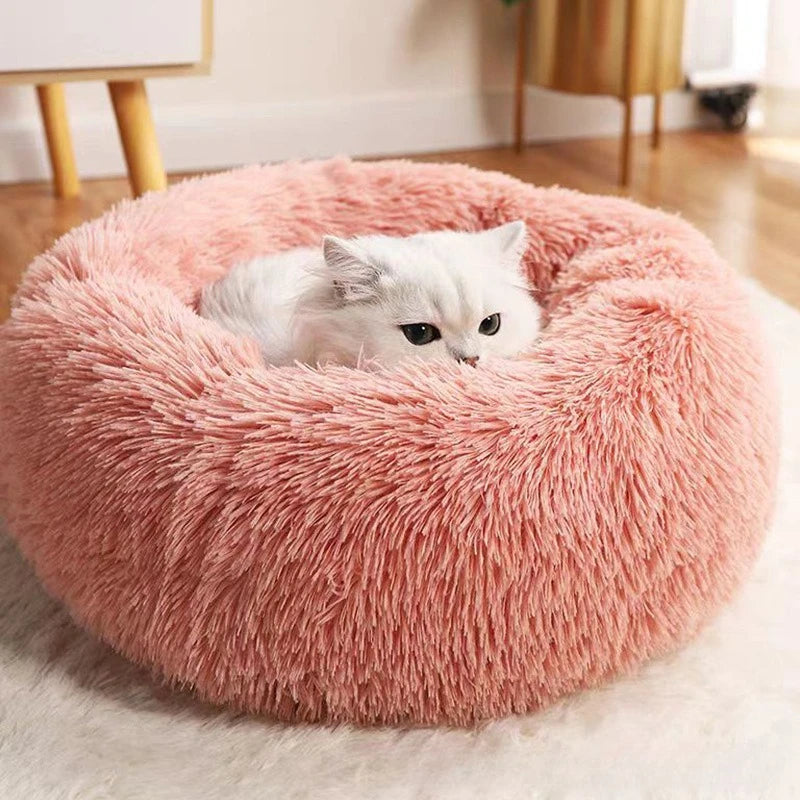 Plush Round Pet Bed 🐾🛏️