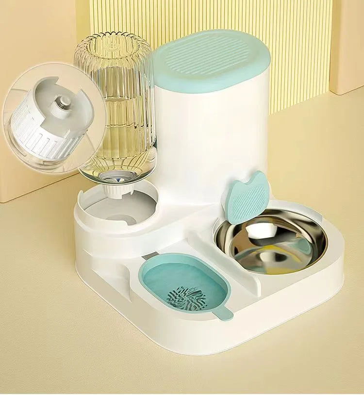 Automatic Pet Bowl Feeder & Water Dispenser – 2-in-1 Feeding Station for Cats & Dogs