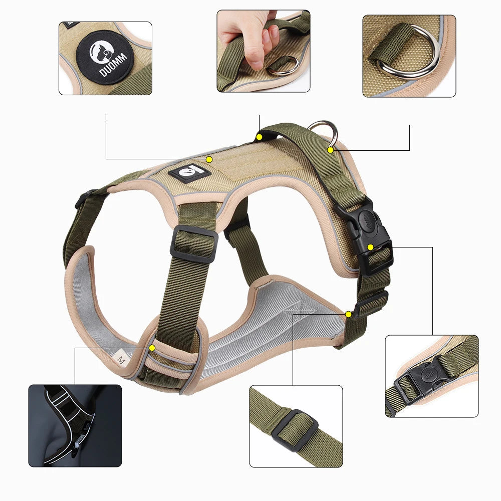 Reflective No-Pull Dog Harness 🐕✨