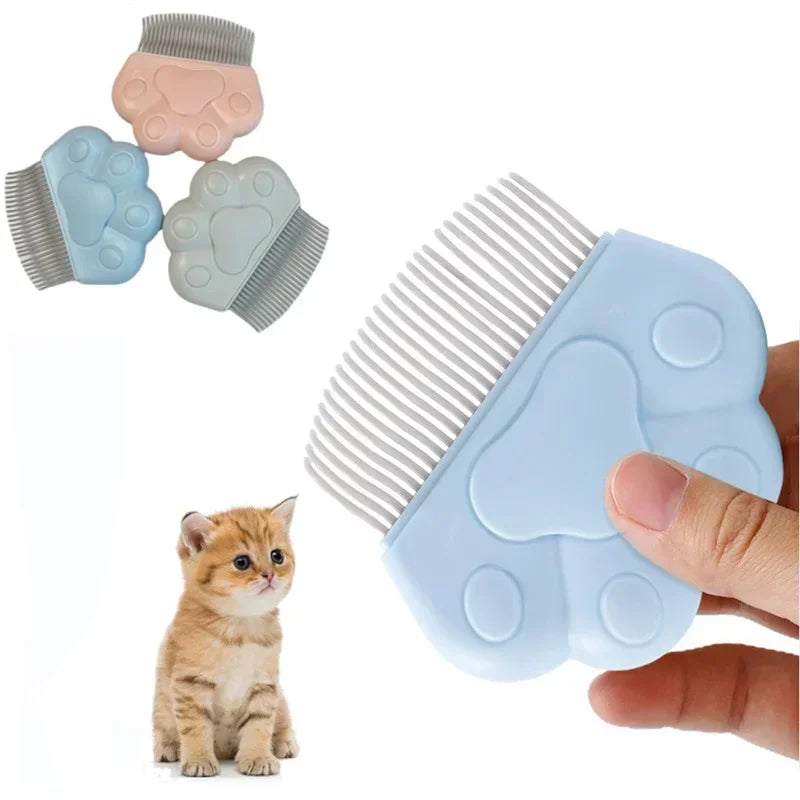 Pet Grooming Massage Tool To Remove Loose Hairs, Shell Shaped Handle, Only For Cats, Pet Supplies