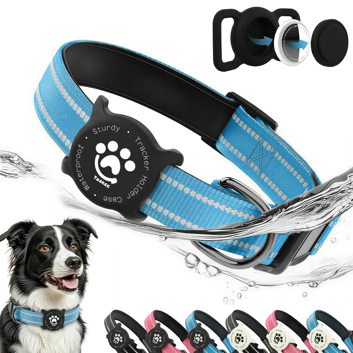 Reflective AirTag Dog Collar 🐕✨📍
