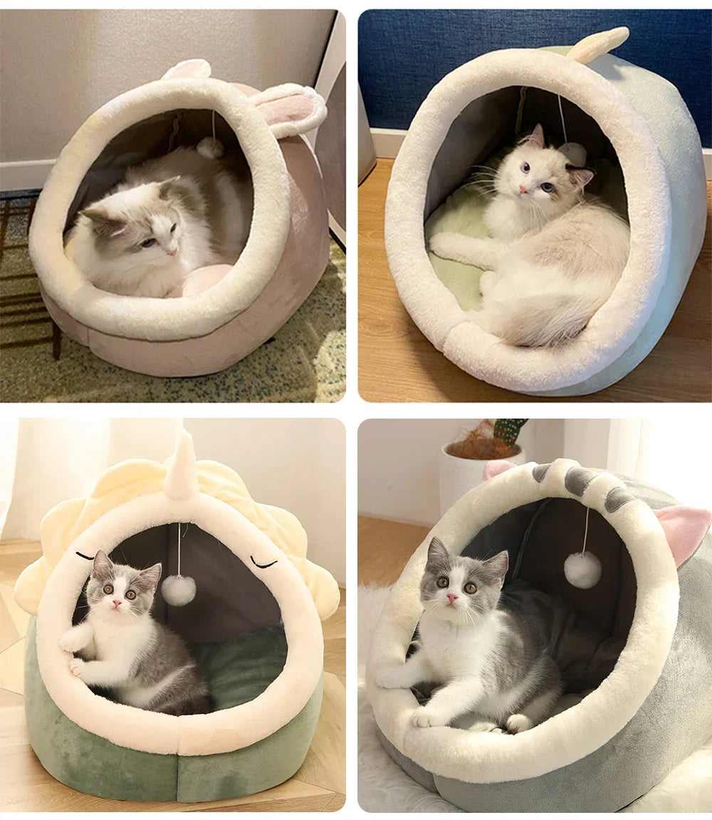 Washable Pet Lounger Cushions, Cat Mat Beds, Warm And Soft Baskets, Cozy Warm Cat Kennels House Tents, Small Pet Dogs For Winter