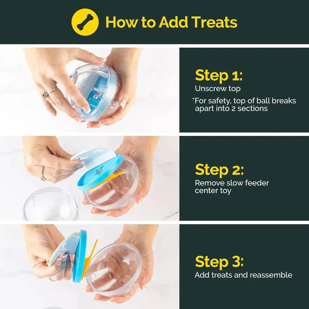 IQ Treat Ball Dog Dispenser Toy (4") 🎾🐕🧠🍖