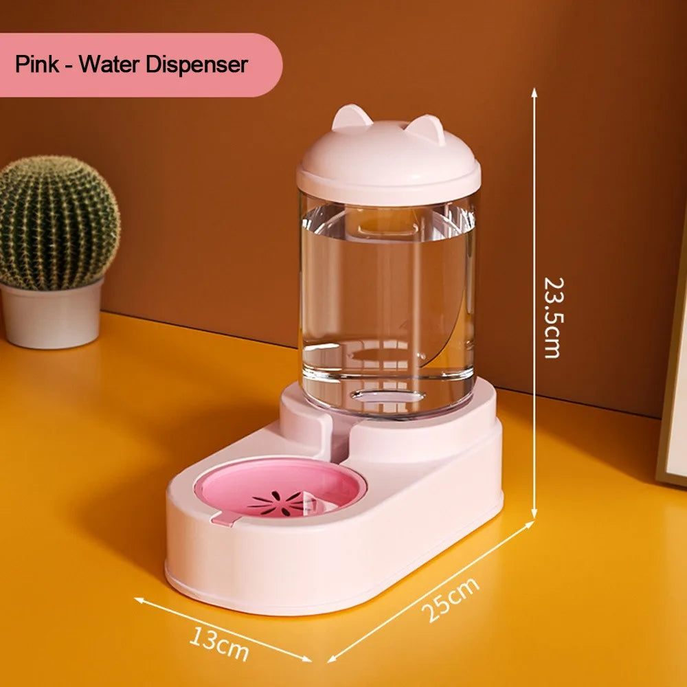 Cute Automatic Cat Feeder & Water Dispenser – Large Capacity Cat-Shaped Bowl