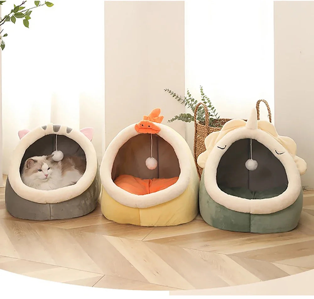 Washable Pet Lounger Cushions, Cat Mat Beds, Warm And Soft Baskets, Cozy Warm Cat Kennels House Tents, Small Pet Dogs For Winter