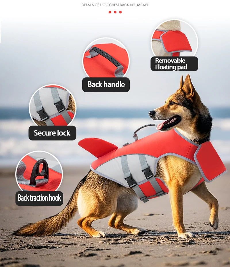 Shark Dog Life Jacket 🦈🐶