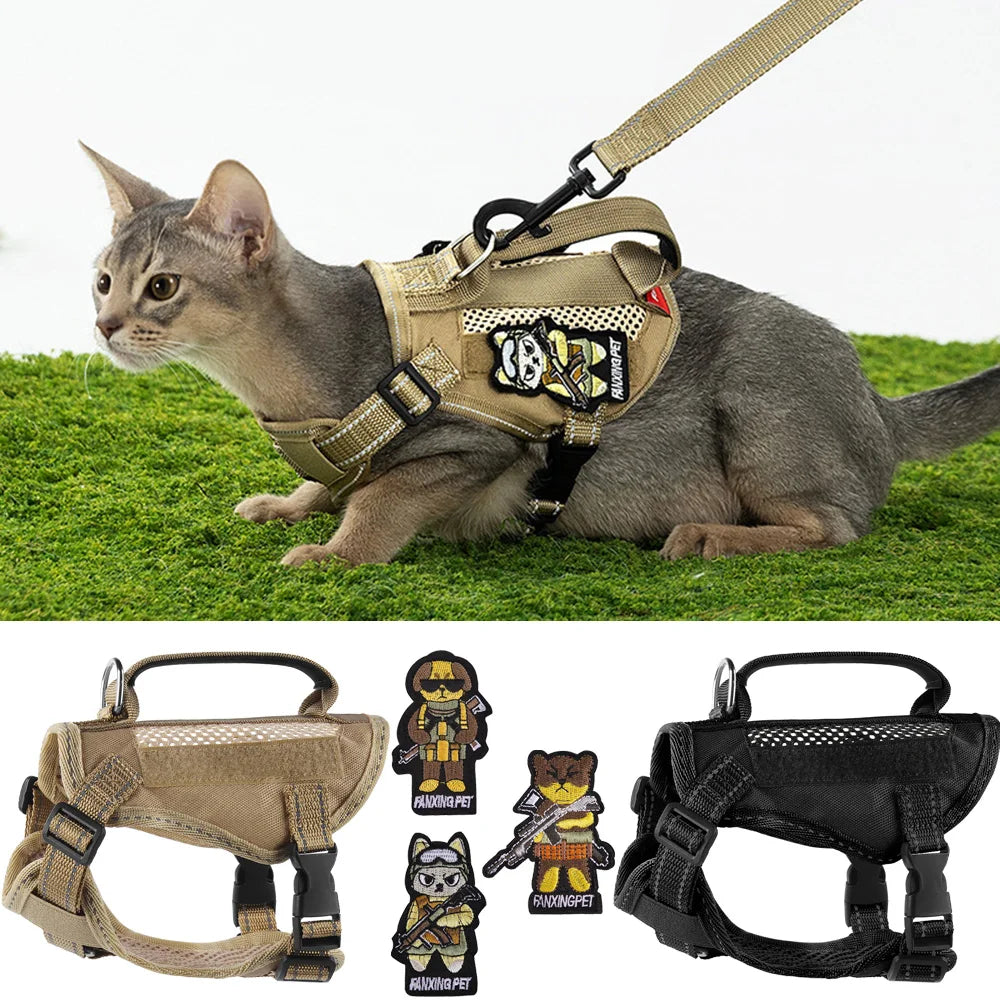 Tactical Cat Harness & Leash 🐱🎽