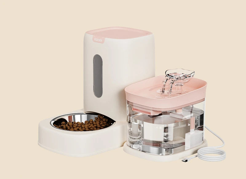 Stainless Steel Auto Pet Feeder & USB Water Bowl 🐶💧