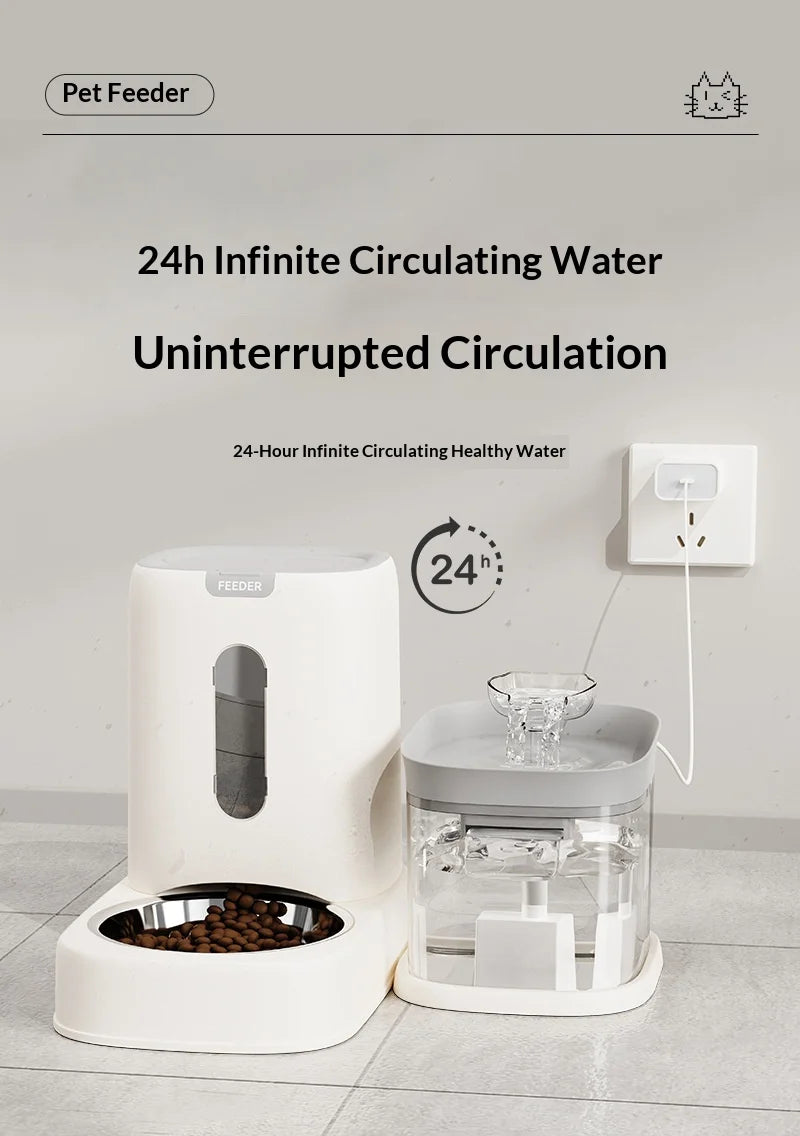 Stainless Steel Auto Pet Feeder & USB Water Bowl 🐶💧