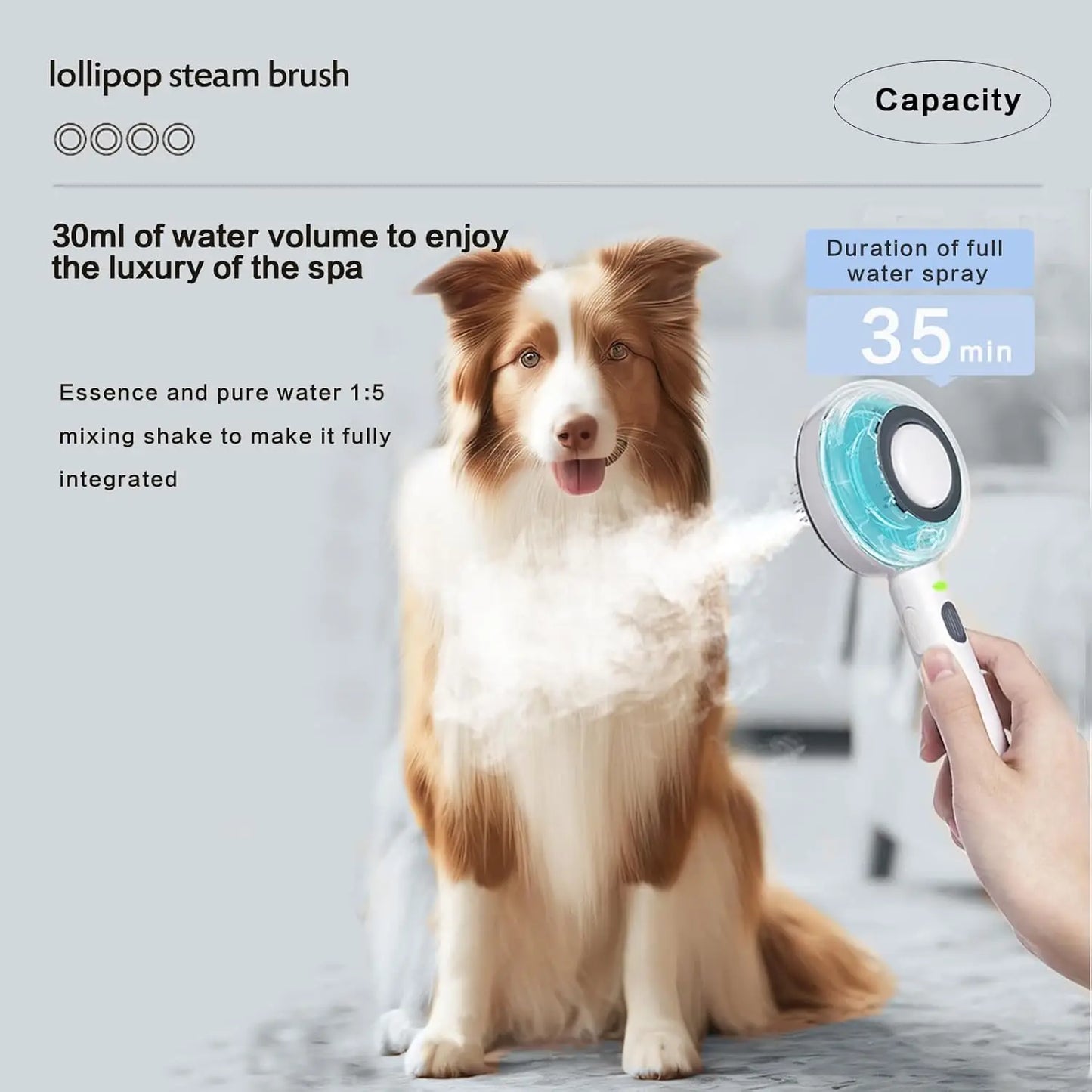 3 in1 Pet Bathing Brush for Cats Spray Massage Pet Brush with Steam Anti-Static Cat Cleaning Grooming Supplies Cat Wool Brush
