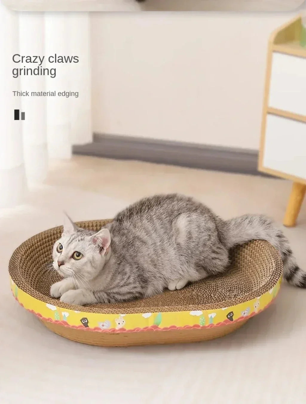 Oval Cat Scratching Board 🐱🪵✨