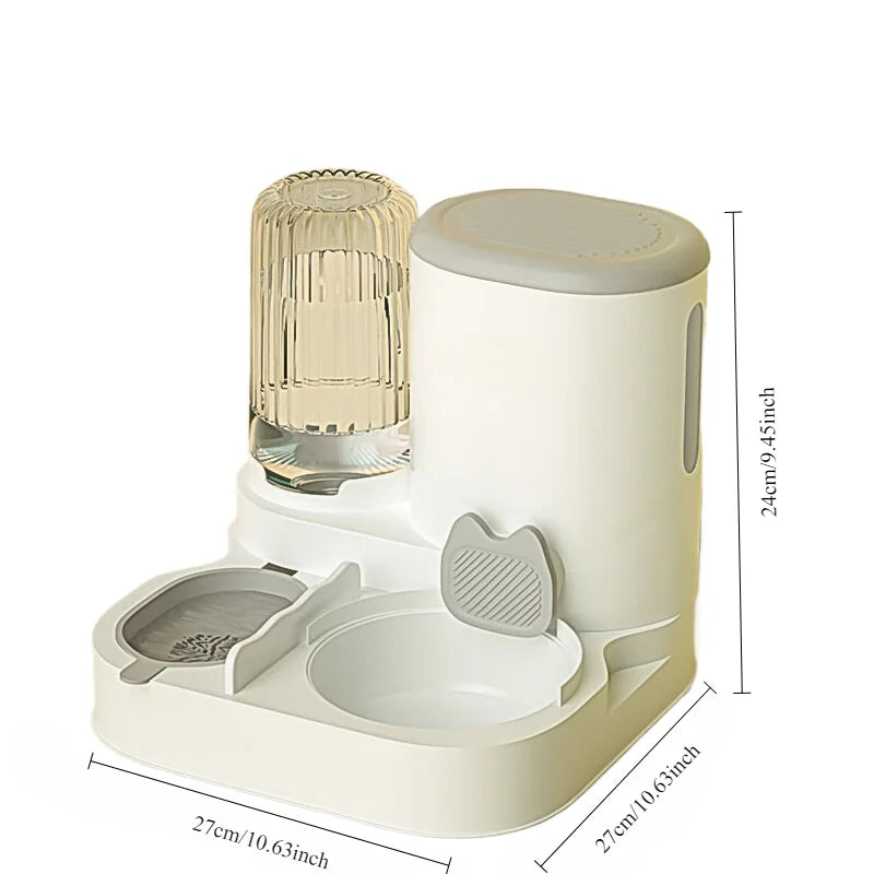 Automatic Pet Bowl Feeder & Water Dispenser – 2-in-1 Feeding Station for Cats & Dogs