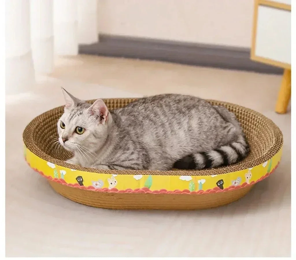 Oval Cat Scratching Board 🐱🪵✨