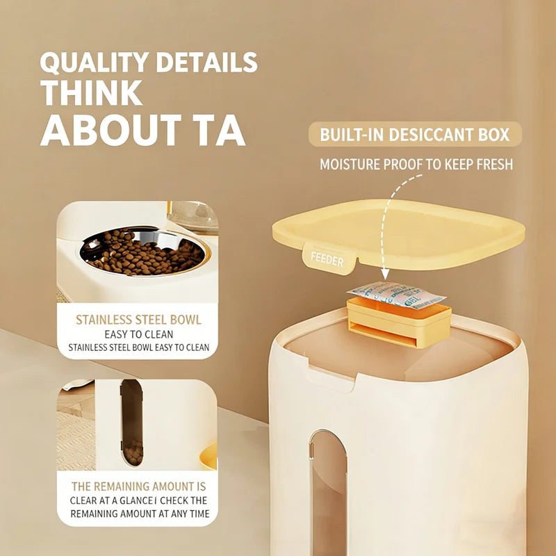Stainless Steel Auto Pet Feeder & USB Water Bowl 🐶💧