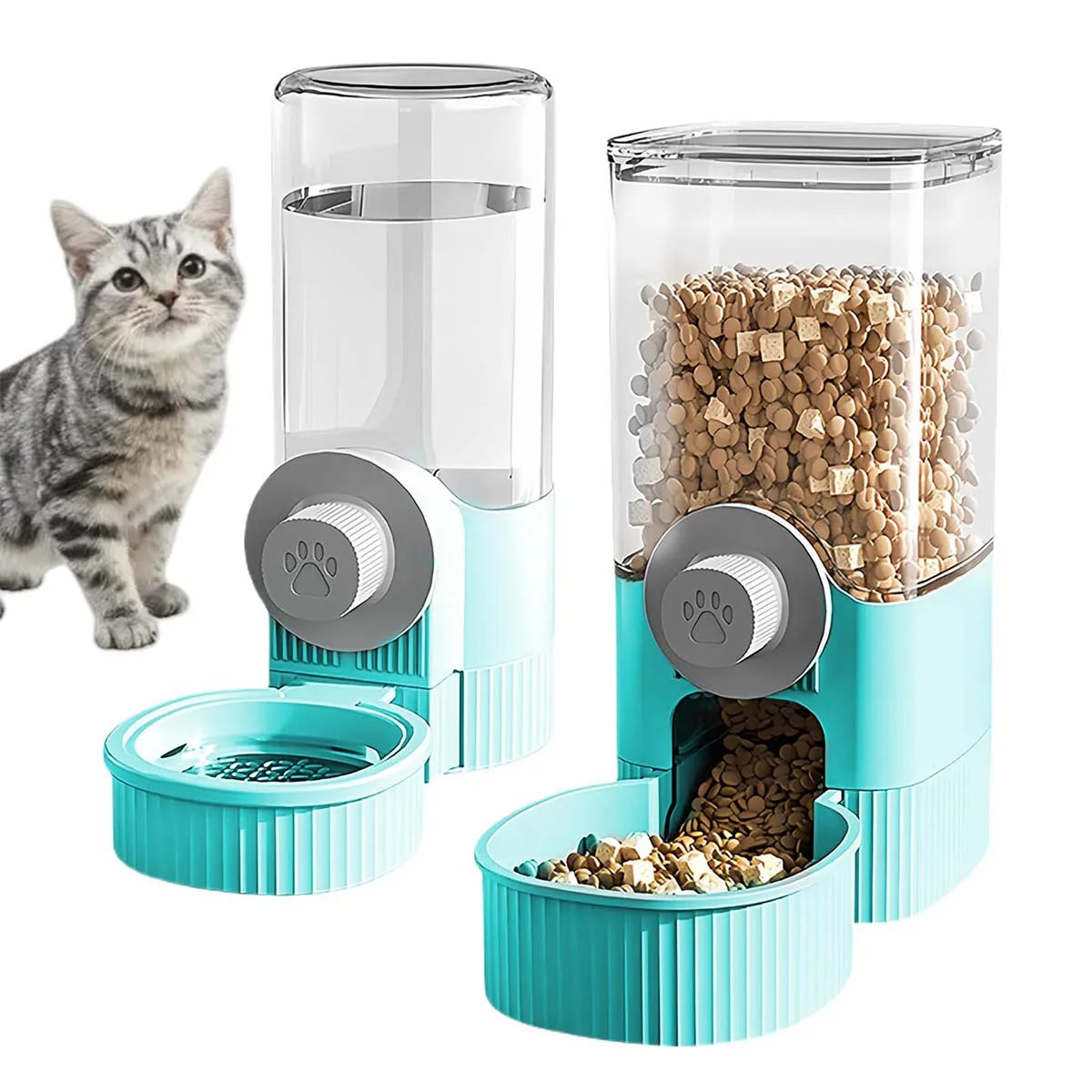 Hanging Auto Pet Feeder & Water Dispenser Set 🐾💧