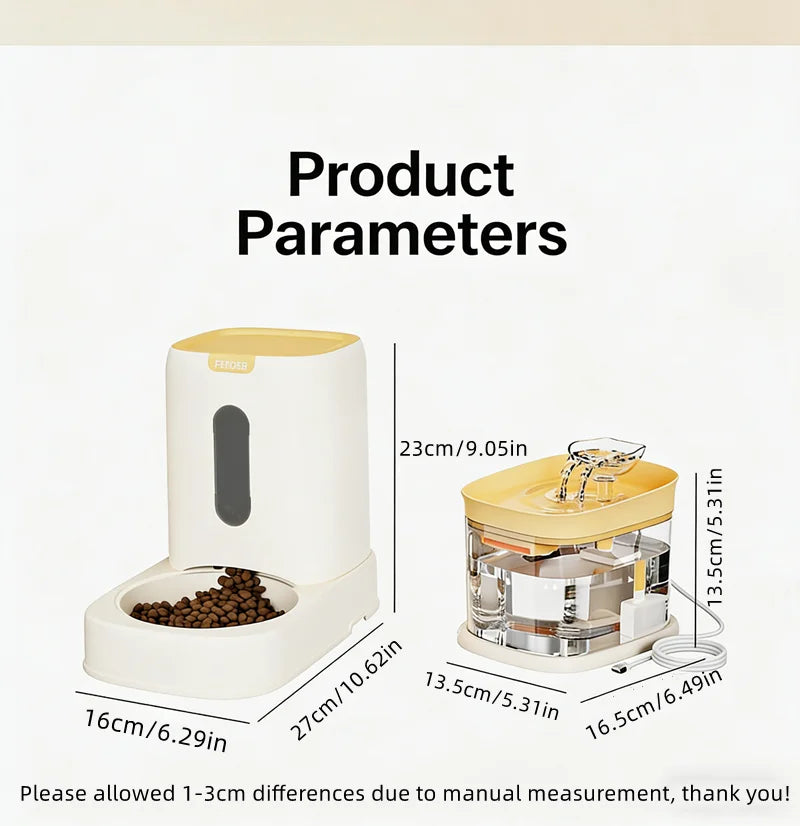 Stainless Steel Auto Pet Feeder & USB Water Bowl 🐶💧