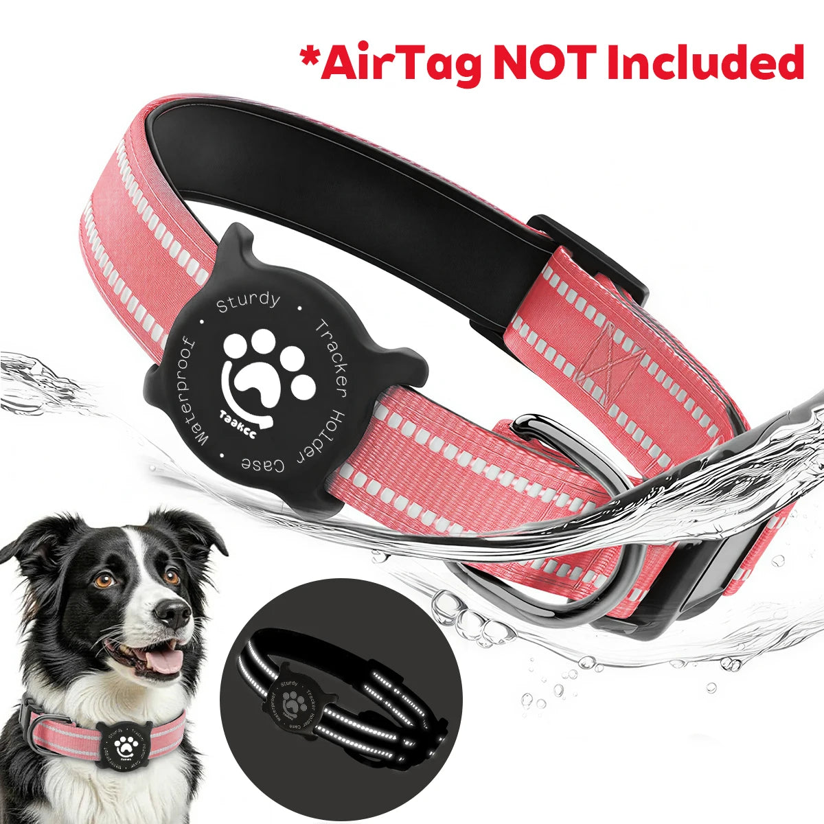 Reflective AirTag Dog Collar 🐕✨📍