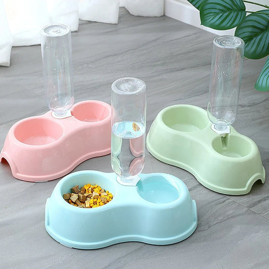 Raised Double Bowl Auto Pet Feeder & Water Set 🐶💧