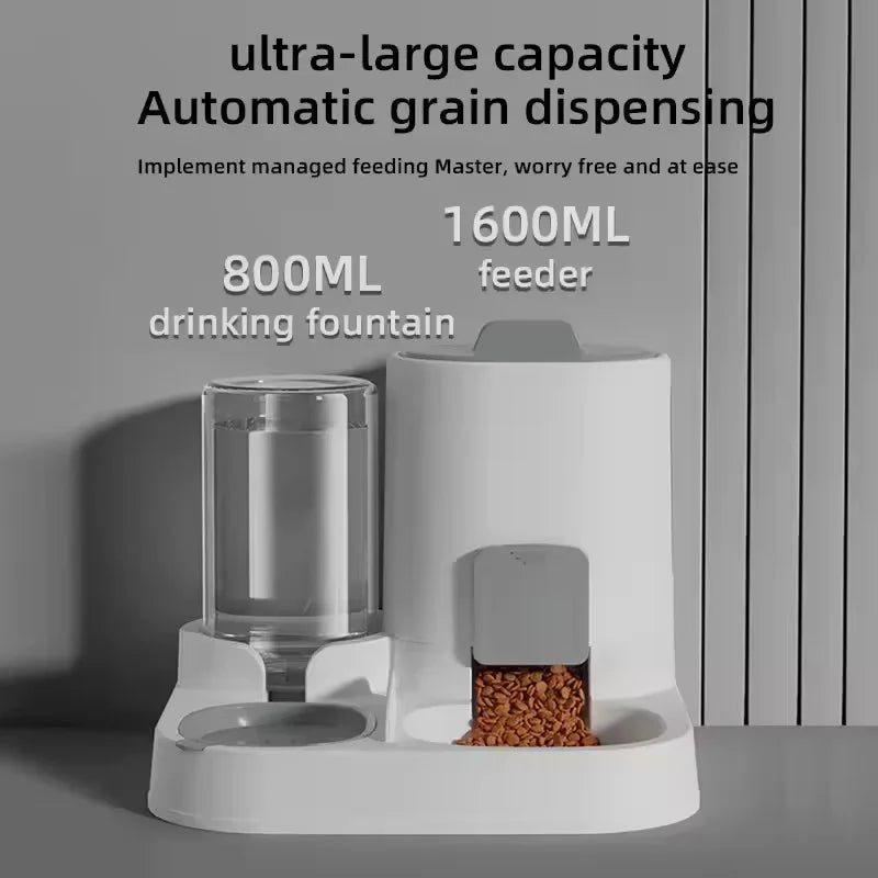 Gravity Auto Pet Feeder & Water Dispenser (Large Capacity) 🐶💧