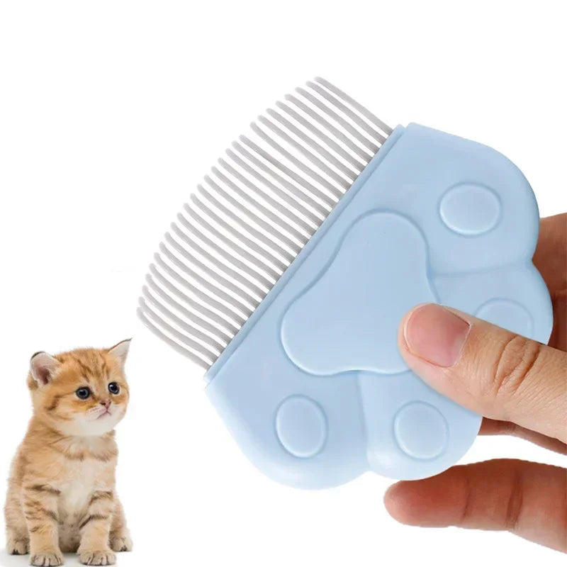 Pet Grooming Massage Tool To Remove Loose Hairs, Shell Shaped Handle, Only For Cats, Pet Supplies