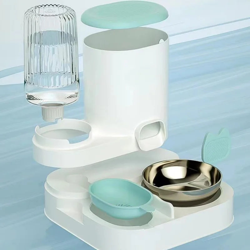 Automatic Pet Bowl Feeder & Water Dispenser – 2-in-1 Feeding Station for Cats & Dogs