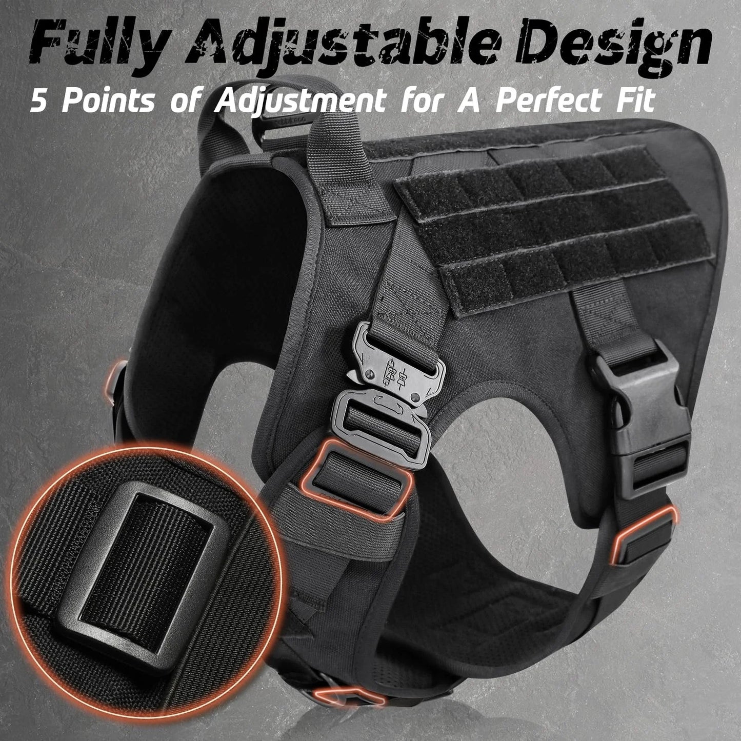 Tactical No-Pull Dog Harness 🐕🎖️