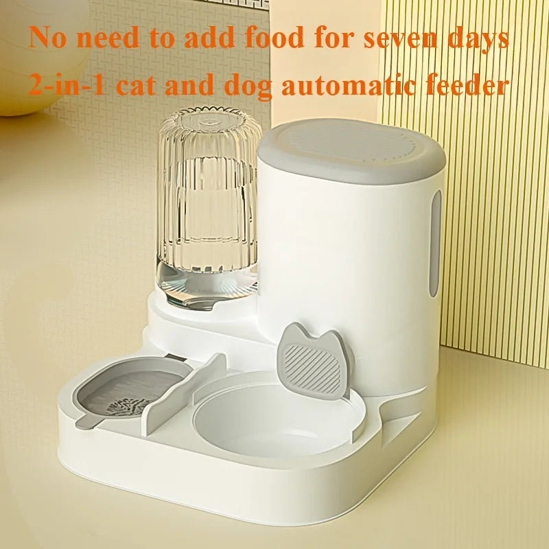 Automatic Pet Bowl Feeder & Water Dispenser – 2-in-1 Feeding Station for Cats & Dogs