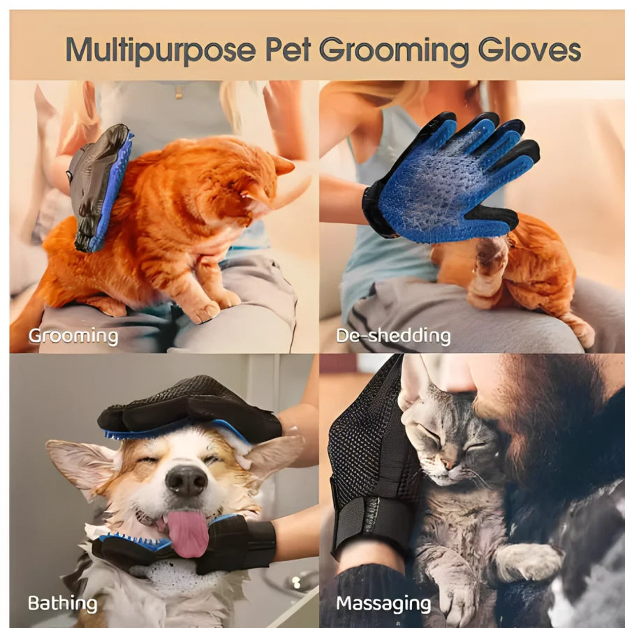 Pet Hair Removal Grooming Glove 🐶🐱