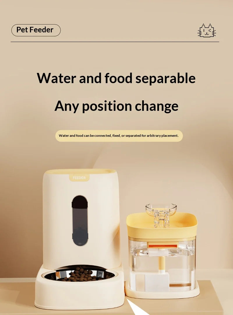 Stainless Steel Auto Pet Feeder & USB Water Bowl 🐶💧
