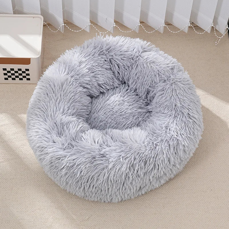 Plush Round Pet Bed 🐾🛏️