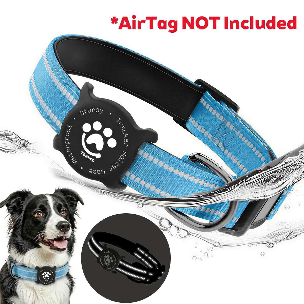 Reflective AirTag Dog Collar 🐕✨📍