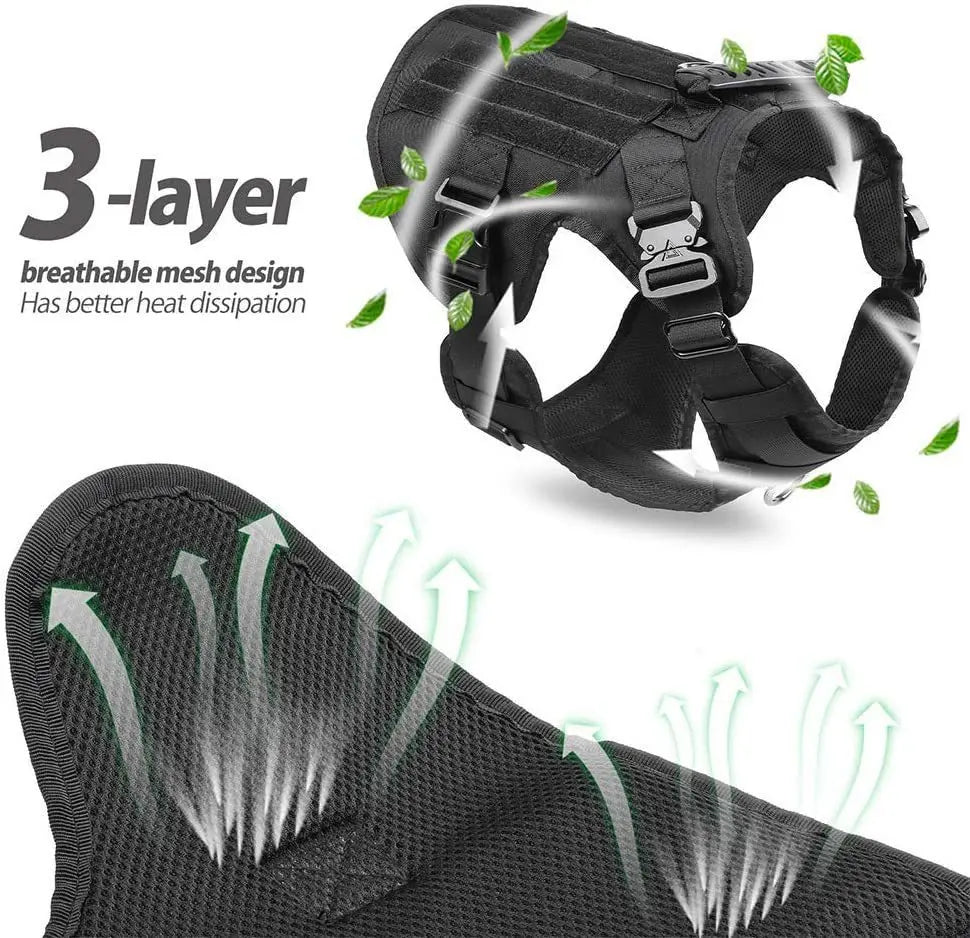 Tactical No-Pull Dog Harness 🐕🎖️