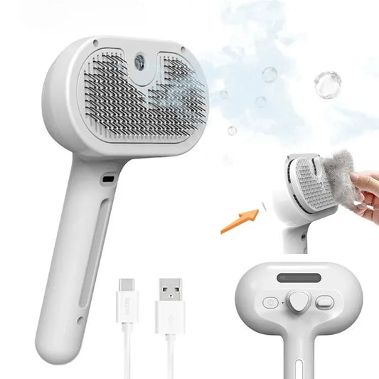 Pet Steam Grooming Brush Comb 🐶🐱🧼