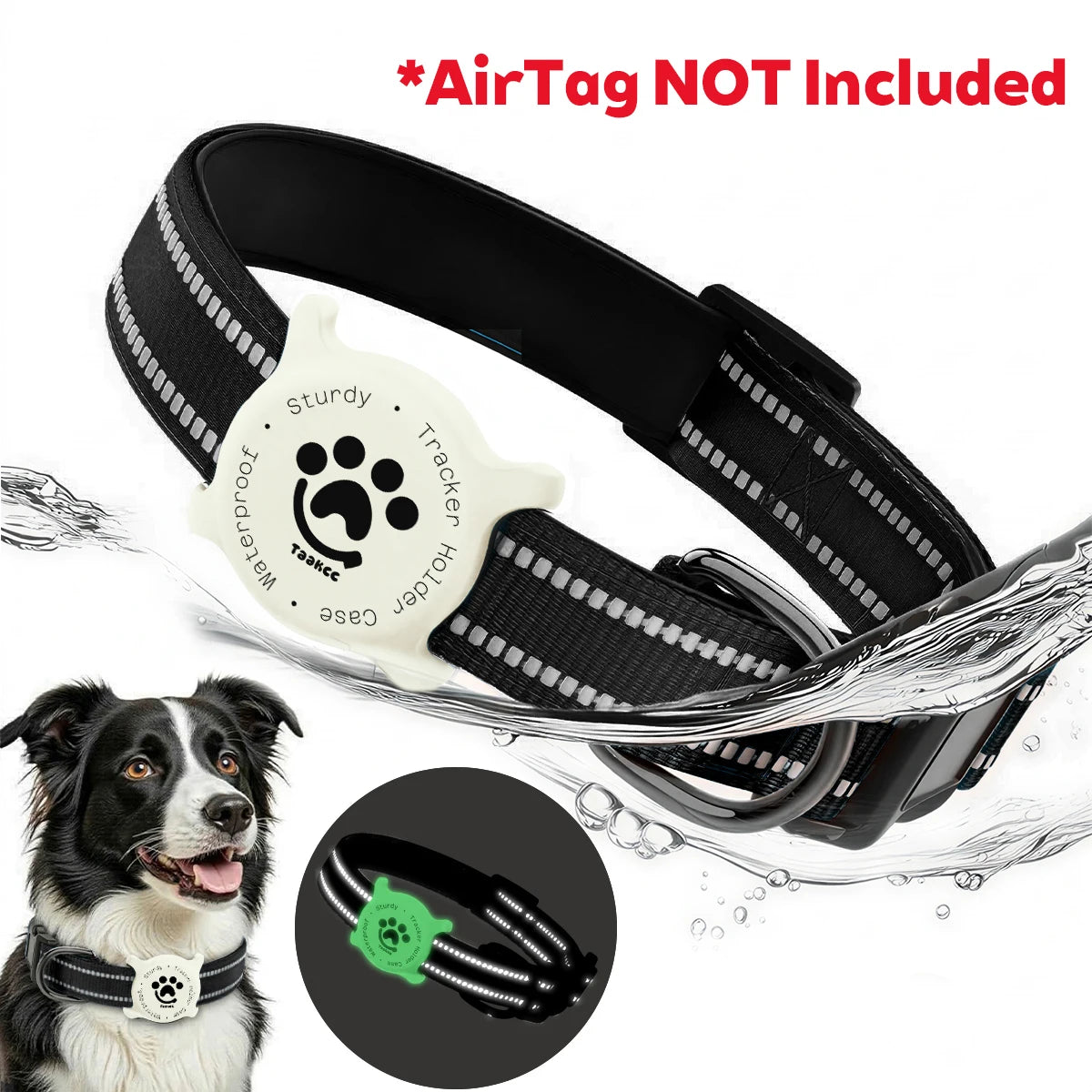 Reflective AirTag Dog Collar 🐕✨📍