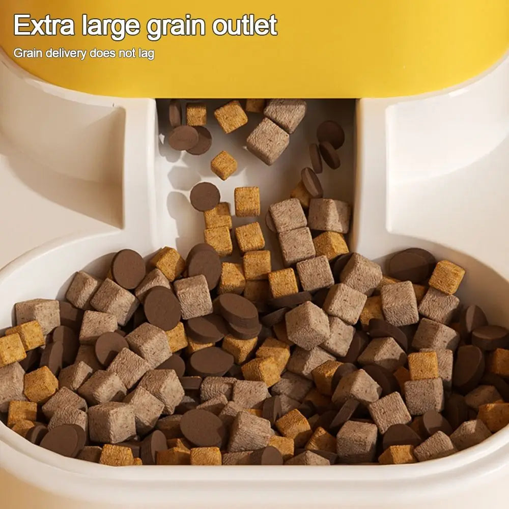 Cute Automatic Cat Feeder & Water Dispenser – Large Capacity Cat-Shaped Bowl