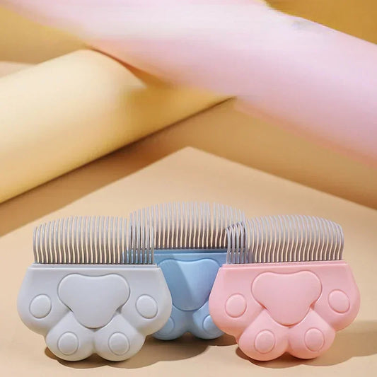 Pet Grooming Massage Tool To Remove Loose Hairs, Shell Shaped Handle, Only For Cats, Pet Supplies
