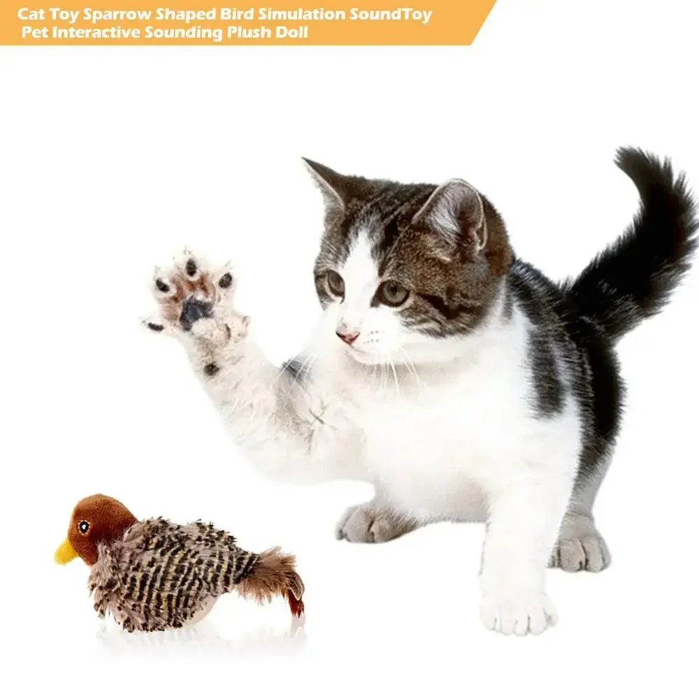 Interactive Chirping Bird Cat Toy 🐱🐦✨