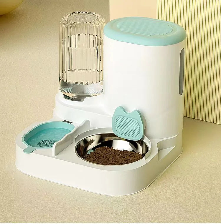 Automatic Pet Bowl Feeder & Water Dispenser – 2-in-1 Feeding Station for Cats & Dogs