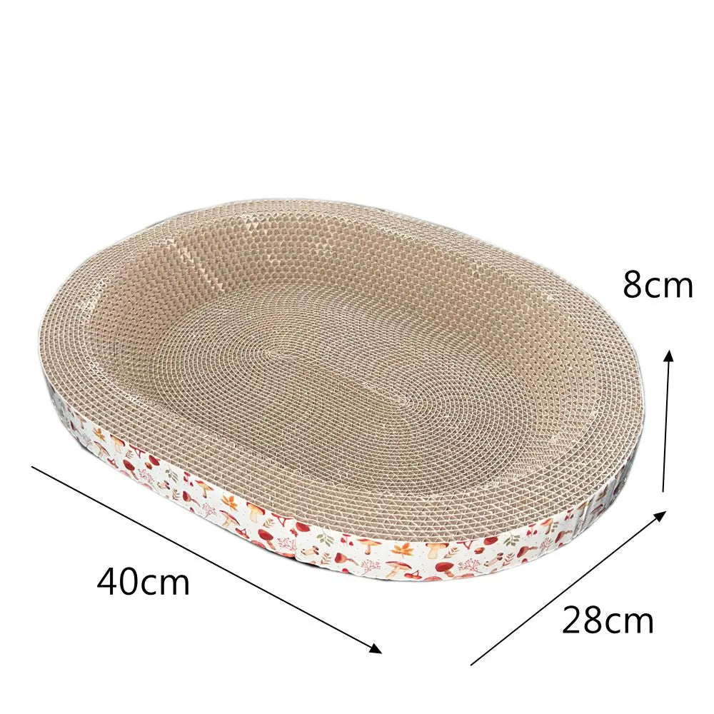 Oval Cat Scratching Board 🐱🪵✨