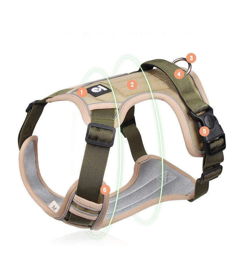 Reflective No-Pull Dog Harness 🐕✨