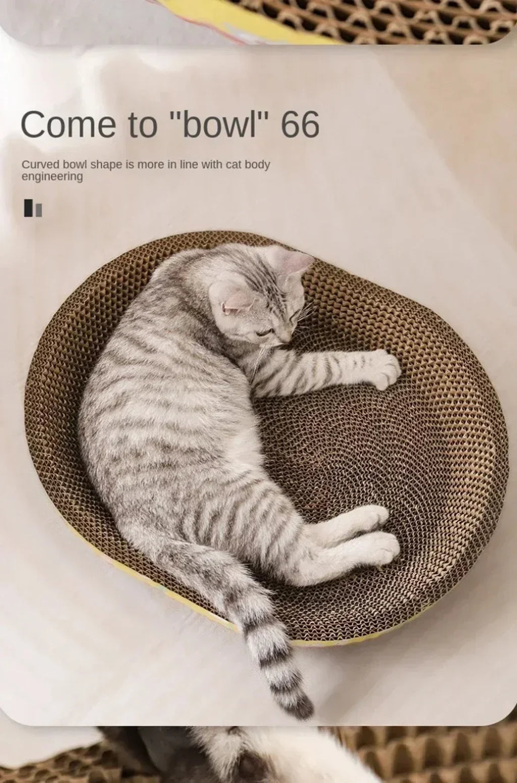 Oval Cat Scratching Board 🐱🪵✨