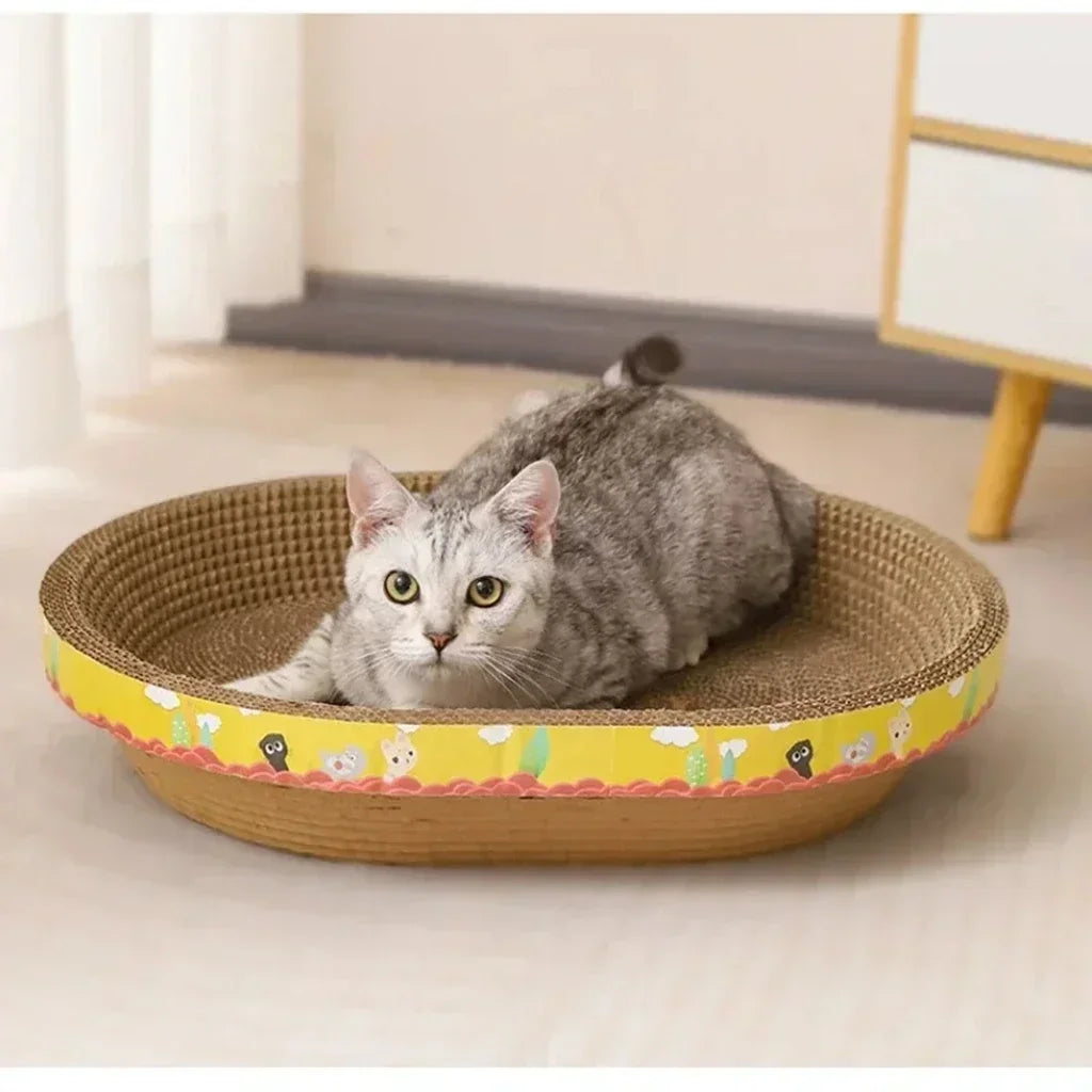 Oval Cat Scratching Board 🐱🪵✨