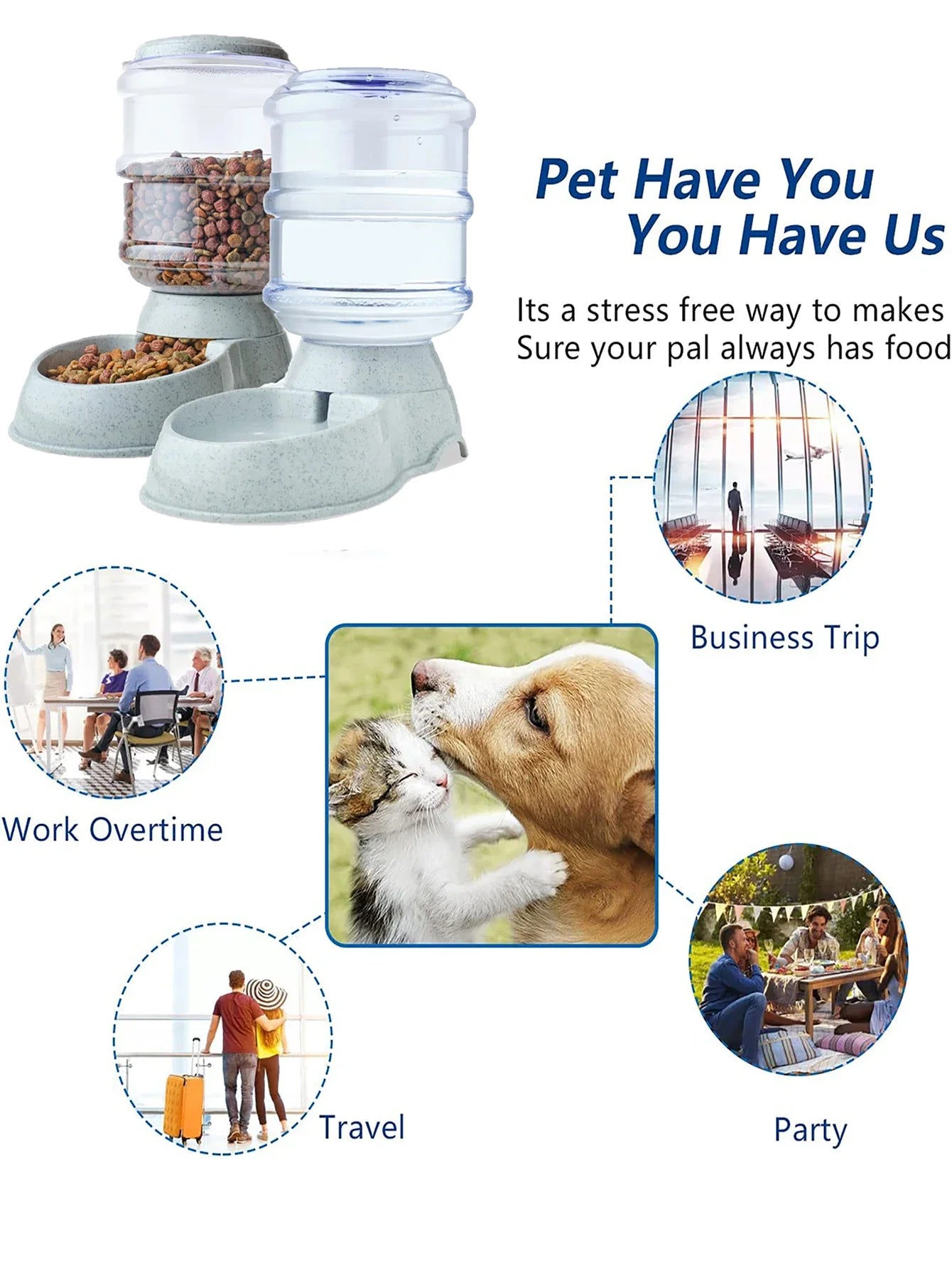 🐶🐱Never-Empty Auto Pet Feeder & Water Dispenser💧