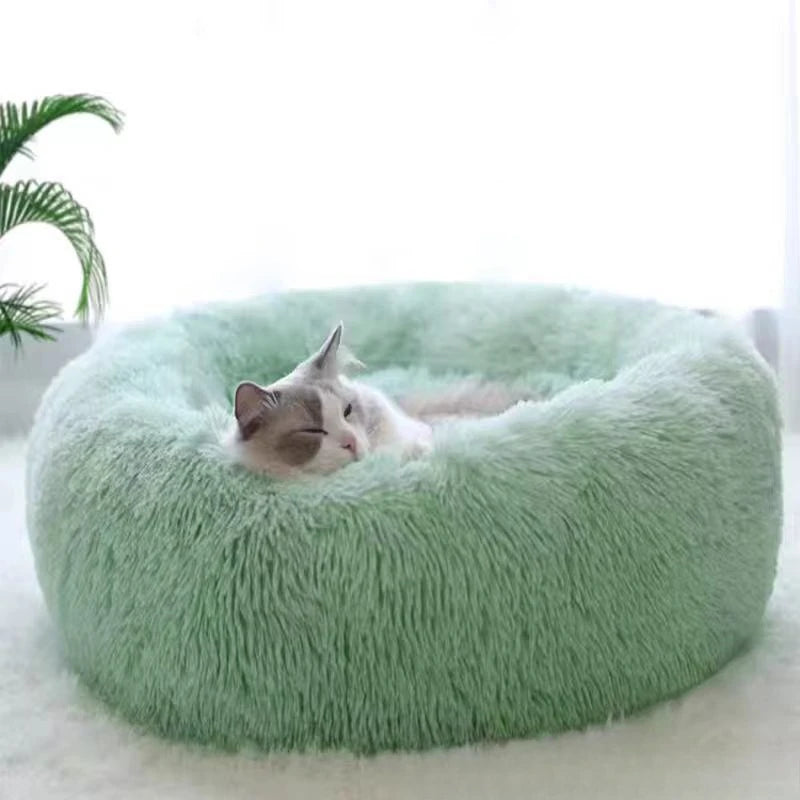 Plush Round Pet Bed 🐾🛏️