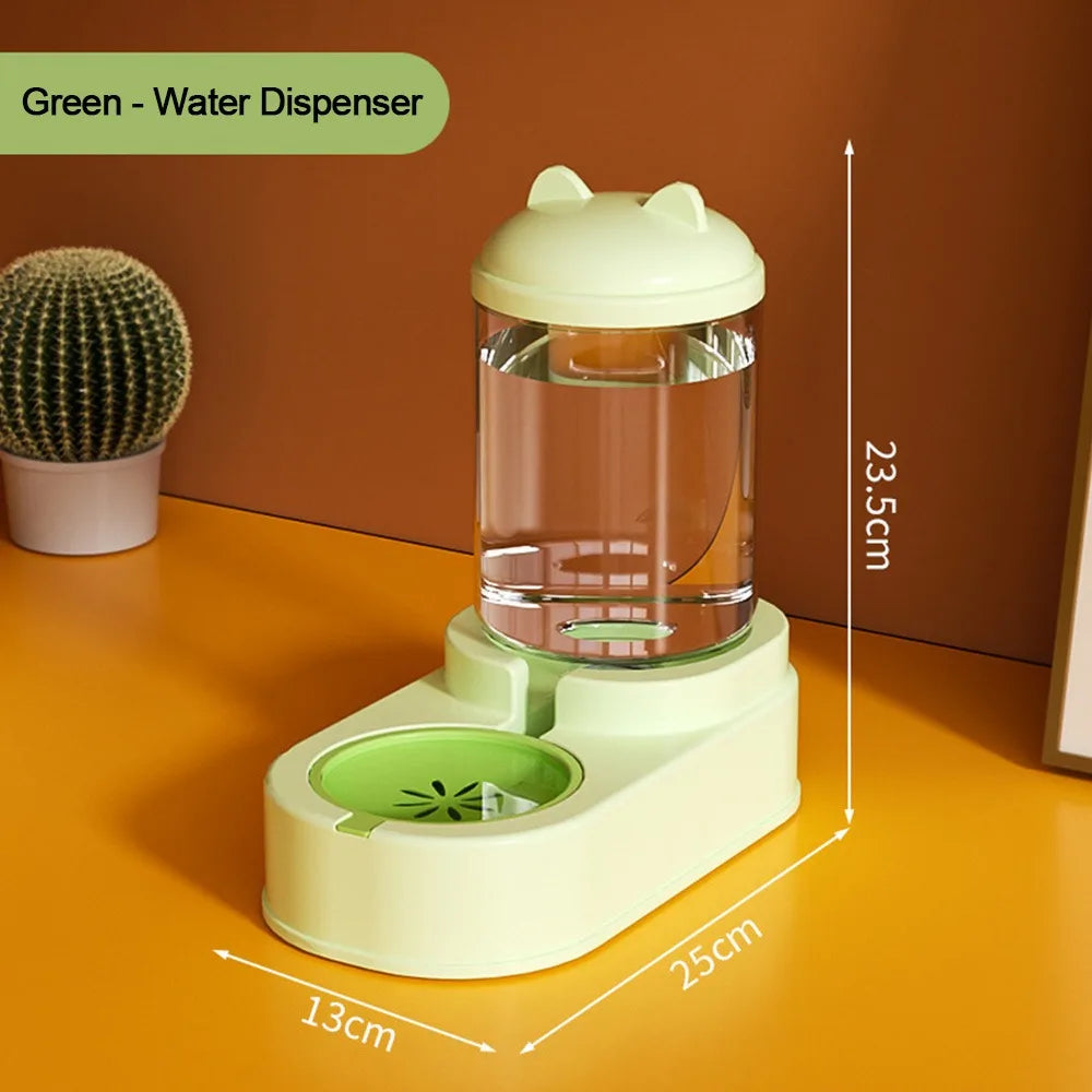 Cute Automatic Cat Feeder & Water Dispenser – Large Capacity Cat-Shaped Bowl