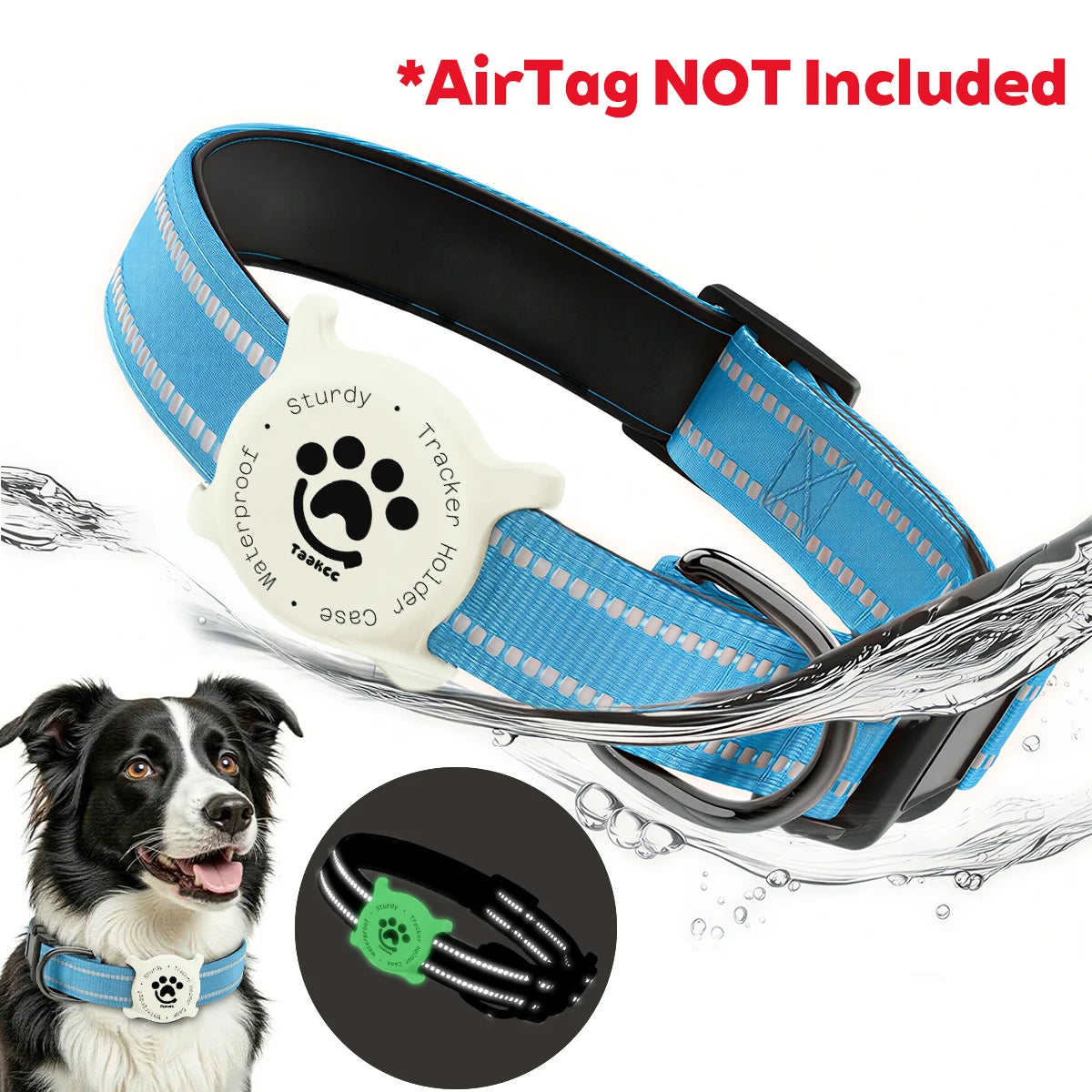 Reflective AirTag Dog Collar 🐕✨📍